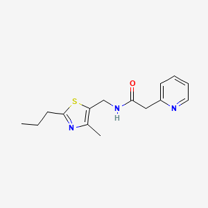 N-[(4-methyl-2-propyl-1,3-thiazol-5-yl)methyl]-2-pyridin-2-ylacetamide