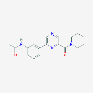 N-{3-[6-(piperidin-1-ylcarbonyl)pyrazin-2-yl]phenyl}acetamide