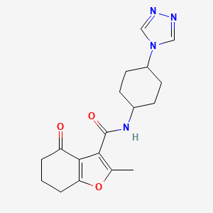 2-methyl-4-oxo-N-[trans-4-(4H-1,2,4-triazol-4-yl)cyclohexyl]-4,5,6,7-tetrahydro-1-benzofuran-3-carboxamide