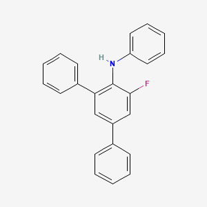 molecular formula C24H18FN B594041 5'-氟-N-苯基-[1,1':3',1''-三联苯]-4'-胺 CAS No. 1228153-91-0