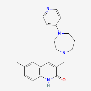 6-methyl-3-[(4-pyridin-4-yl-1,4-diazepan-1-yl)methyl]quinolin-2(1H)-one