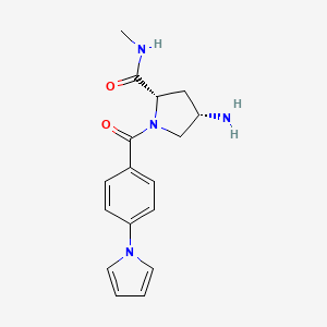 (4S)-4-amino-N-methyl-1-[4-(1H-pyrrol-1-yl)benzoyl]-L-prolinamide