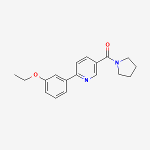 2-(3-ethoxyphenyl)-5-(pyrrolidin-1-ylcarbonyl)pyridine