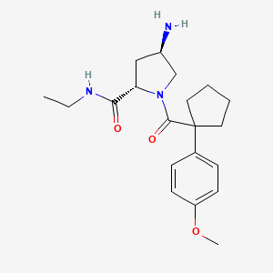 (2S,4R)-4-amino-N-ethyl-1-{[1-(4-methoxyphenyl)cyclopentyl]carbonyl}pyrrolidine-2-carboxamide