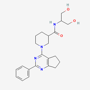 N-[2-hydroxy-1-(hydroxymethyl)ethyl]-1-(2-phenyl-6,7-dihydro-5H-cyclopenta[d]pyrimidin-4-yl)piperidine-3-carboxamide