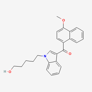 molecular formula C25H25NO3 B594047 JWH 081 N-(5-hydroxypentyl) metabolite CAS No. 1427325-66-3