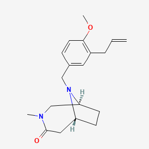 (1S*,6R*)-9-(3-allyl-4-methoxybenzyl)-3-methyl-3,9-diazabicyclo[4.2.1]nonan-4-one