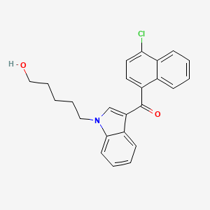 molecular formula C24H22ClNO2 B594048 JWH 398 N-(5-羟基戊基)代谢物 CAS No. 1379604-69-9