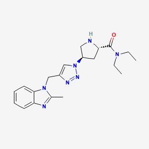 (4R)-N,N-diethyl-4-{4-[(2-methyl-1H-benzimidazol-1-yl)methyl]-1H-1,2,3-triazol-1-yl}-L-prolinamide dihydrochloride