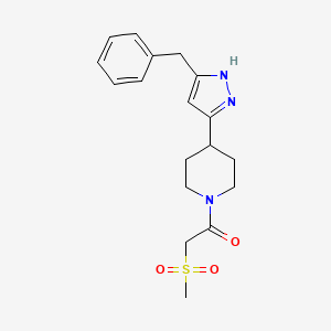 4-(3-benzyl-1H-pyrazol-5-yl)-1-[(methylsulfonyl)acetyl]piperidine