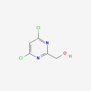 molecular formula C5H4Cl2N2O B594050 (4,6-二氯嘧啶-2-基)甲醇 CAS No. 1244949-68-5