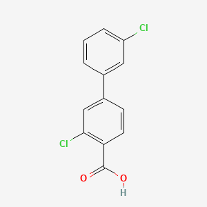 molecular formula C13H8Cl2O2 B594051 2-Chloro-4-(3-chlorophenyl)benzoic acid CAS No. 1261981-20-7