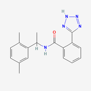 N-[1-(2,5-dimethylphenyl)ethyl]-2-(1H-tetrazol-5-yl)benzamide