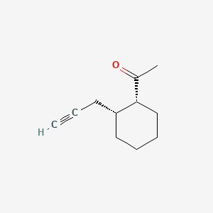 B594052 Ethanone, 1-[2-(2-propynyl)cyclohexyl]-, cis-(9CI) CAS No. 128134-86-1