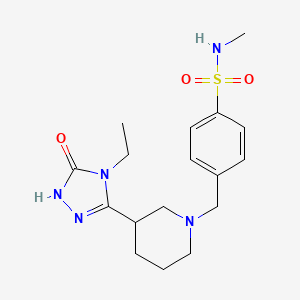 4-{[3-(4-ethyl-5-oxo-4,5-dihydro-1H-1,2,4-triazol-3-yl)piperidin-1-yl]methyl}-N-methylbenzenesulfonamide