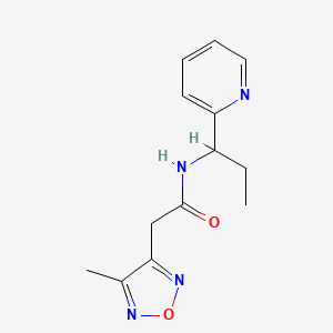 2-(4-methyl-1,2,5-oxadiazol-3-yl)-N-(1-pyridin-2-ylpropyl)acetamide