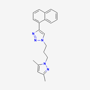 1-[3-(3,5-dimethyl-1H-pyrazol-1-yl)propyl]-4-(1-naphthyl)-1H-1,2,3-triazole