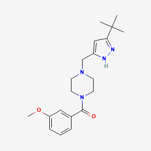 1-[(5-tert-butyl-1H-pyrazol-3-yl)methyl]-4-(3-methoxybenzoyl)piperazine