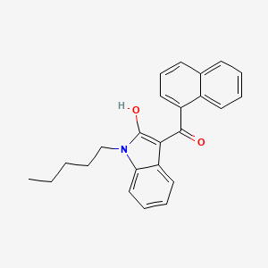 molecular formula C24H23NO2 B594056 JWH 018 2-羟基吲哚代谢物 CAS No. 1427325-32-3