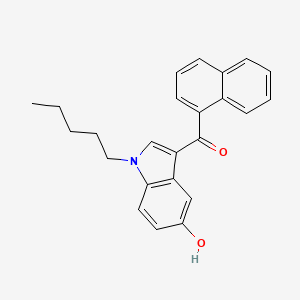 molecular formula C24H23NO2 B594058 JWH 018 5-羟基吲哚代谢物 CAS No. 1307803-43-5