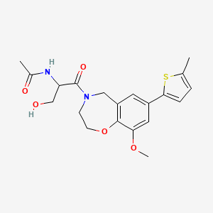 N-{1-(hydroxymethyl)-2-[9-methoxy-7-(5-methyl-2-thienyl)-2,3-dihydro-1,4-benzoxazepin-4(5H)-yl]-2-oxoethyl}acetamide