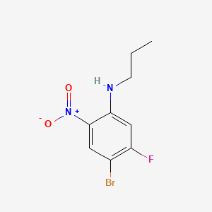 molecular formula C9H10BrFN2O2 B594060 4-Bromo-5-fluoro-2-nitro-N-propylaniline CAS No. 1261927-35-8
