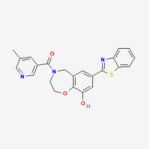 7-(1,3-benzothiazol-2-yl)-4-[(5-methylpyridin-3-yl)carbonyl]-2,3,4,5-tetrahydro-1,4-benzoxazepin-9-ol