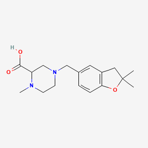 4-[(2,2-dimethyl-2,3-dihydro-1-benzofuran-5-yl)methyl]-1-methylpiperazine-2-carboxylic acid