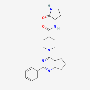 N-(2-oxopyrrolidin-3-yl)-1-(2-phenyl-6,7-dihydro-5H-cyclopenta[d]pyrimidin-4-yl)piperidine-4-carboxamide