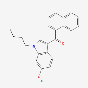 molecular formula C23H21NO2 B594064 JWH 073 6-羟基吲哚代谢物 CAS No. 1307803-48-0