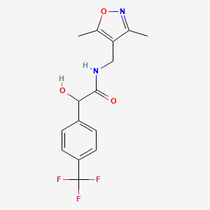 N-[(3,5-dimethylisoxazol-4-yl)methyl]-2-hydroxy-2-[4-(trifluoromethyl)phenyl]acetamide