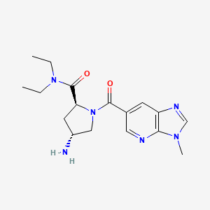 (4R)-4-amino-N,N-diethyl-1-[(3-methyl-3H-imidazo[4,5-b]pyridin-6-yl)carbonyl]-L-prolinamide