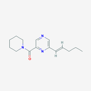 2-[(1E)-pent-1-en-1-yl]-6-(piperidin-1-ylcarbonyl)pyrazine