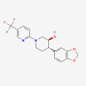 (3S*,4S*)-4-(1,3-benzodioxol-5-yl)-1-[5-(trifluoromethyl)pyridin-2-yl]piperidin-3-ol