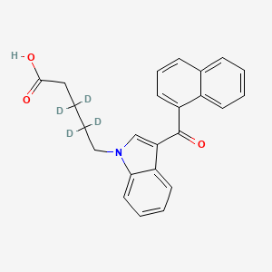 molecular formula C24H17D4NO3 B594070 JWH 018 N-戊酸代谢物-d4 CAS No. 1320363-49-2