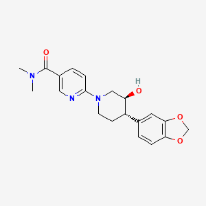 6-[(3S*,4S*)-4-(1,3-benzodioxol-5-yl)-3-hydroxypiperidin-1-yl]-N,N-dimethylnicotinamide