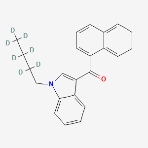 molecular formula C23H14D7NO B594071 JWH 073-d7 (exempt preparation) CAS No. 1415744-43-2