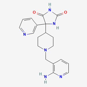 5-{1-[(2-aminopyridin-3-yl)methyl]piperidin-4-yl}-5-pyridin-3-ylimidazolidine-2,4-dione