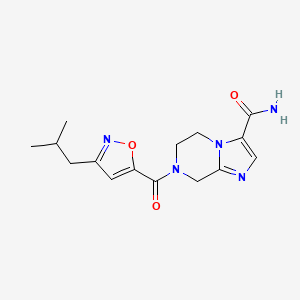 7-[(3-isobutylisoxazol-5-yl)carbonyl]-5,6,7,8-tetrahydroimidazo[1,2-a]pyrazine-3-carboxamide