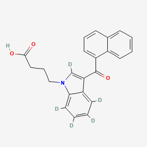 molecular formula C23H19NO3 B594072 JWH-073（吲哚-d5）丁酸 CAS No. 1320363-50-5