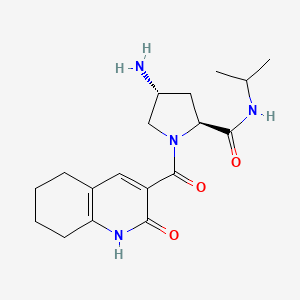 (2S,4R)-4-amino-N-isopropyl-1-[(2-oxo-1,2,5,6,7,8-hexahydroquinolin-3-yl)carbonyl]pyrrolidine-2-carboxamide