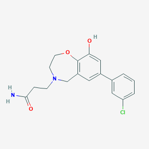 3-[7-(3-chlorophenyl)-9-hydroxy-2,3-dihydro-1,4-benzoxazepin-4(5H)-yl]propanamide