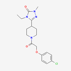 5-{1-[(4-chlorophenoxy)acetyl]piperidin-4-yl}-4-ethyl-2-methyl-2,4-dihydro-3H-1,2,4-triazol-3-one