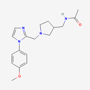 N-[(1-{[1-(4-methoxyphenyl)-1H-imidazol-2-yl]methyl}pyrrolidin-3-yl)methyl]acetamide