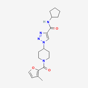 N-cyclopentyl-1-[1-(3-methyl-2-furoyl)piperidin-4-yl]-1H-1,2,3-triazole-4-carboxamide