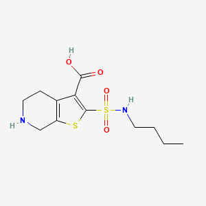 2-[(butylamino)sulfonyl]-4,5,6,7-tetrahydrothieno[2,3-c]pyridine-3-carboxylic acid