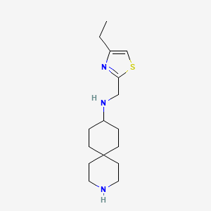 N-[(4-ethyl-1,3-thiazol-2-yl)methyl]-3-azaspiro[5.5]undecan-9-amine dihydrochloride