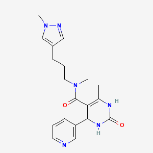 N,6-dimethyl-N-[3-(1-methyl-1H-pyrazol-4-yl)propyl]-2-oxo-4-pyridin-3-yl-1,2,3,4-tetrahydropyrimidine-5-carboxamide