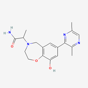 2-[7-(3,6-dimethylpyrazin-2-yl)-9-hydroxy-2,3-dihydro-1,4-benzoxazepin-4(5H)-yl]propanamide