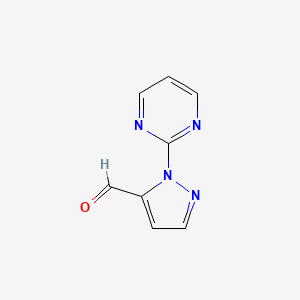 molecular formula C8H6N4O B594079 1-(pyrimidin-2-yl)-1H-pyrazole-5-carbaldehyde CAS No. 1269293-84-6